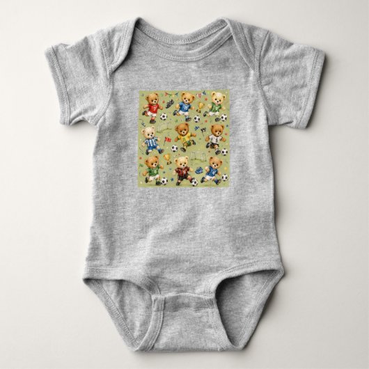 Toekomstige Voetbalster Team Teddy Romper (Voorkant)
