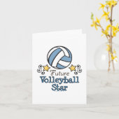 Toekomstige Volleybal Star Blank Note Kaart (Gele Bloem)