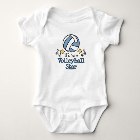 Toekomstige volleyball Star Baby One-stuk Romper (Voorkant)