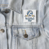 Toekomstige Volleyball Star-Button Vierkante Button 5,1 Cm (In situ)