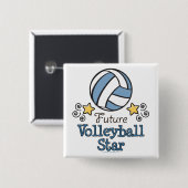 Toekomstige Volleyball Star-Button Vierkante Button 5,1 Cm (Voorkant /achterkant)