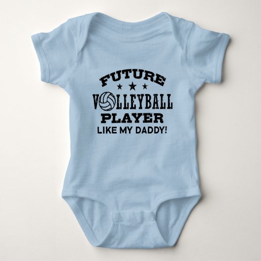 Toekomstige volleybalspeler zoals mijn papa Baby B Romper (Voorkant)
