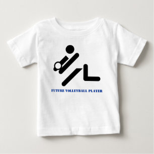 Toekomstige volleybalspeler zwart, blauw gebruik