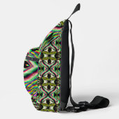 Toekomstige Vormen Holografische Gele Jas Chrome Sling Bag (Rechts)
