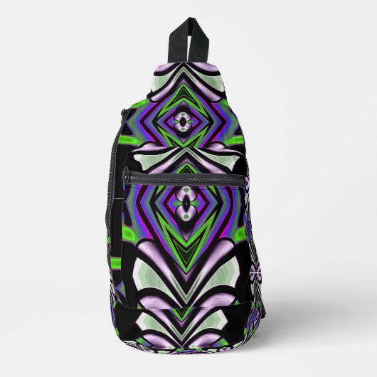 Toekomstige Vormen Licht Totem Neon Graffiti 25 Sling Bag (Voorkant)