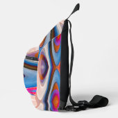 Toekomstige Vormen Magenta Wervelprint Cut Naaizak Sling Bag (Rechts)