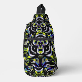 Toekomstige Vormen Metallic Geel Prisma Sling Bag