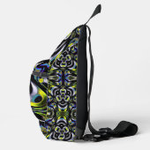 Toekomstige Vormen Metallic Geel Prisma Sling Bag (Rechts)