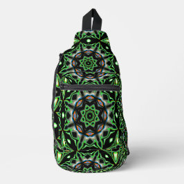 Toekomstige vormen Metallic Green Mandala Sling Bag