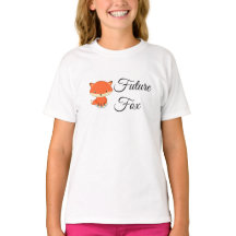 Toekomstige vos - Ringer T-Shirt voor meisjes