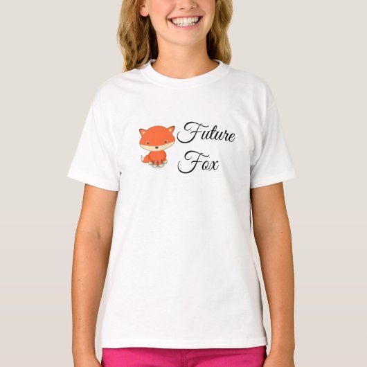 Toekomstige vos - Ringer T-Shirt voor meisjes (Voorkant)