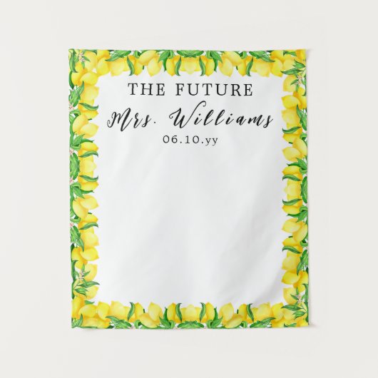 Toekomstige Vrijgezellenfeest van mevrouw Lemon Fo Wandkleed (Voorkant)