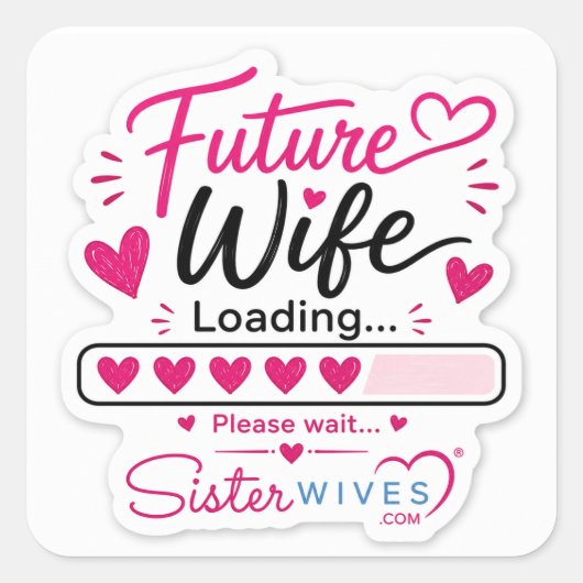 Toekomstige Vrouw Laden Vierkante Sticker (Voorkant)