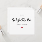 Toekomstige Vrouw Romantisch Hart Eenvoudige Geluk Kaart (Voorkant / Achterkant in situ)