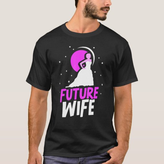 Toekomstige vrouw vrijgezellenfeest bruid leuk fee t-shirt (Voorkant)