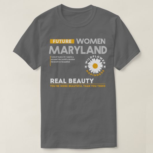 toekomstige vrouwen maryland t-shirt (Design voorkant)