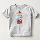 Toekomstige vuurman zoals pa Hand Drawn Kinder Shirts (Voorkant)