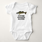 Toekomstige Walleye-laag Vist Baby Shirt (Voorkant)
