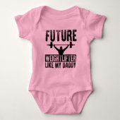 Toekomstige Weightlifter als mijn vader Romper (Voorkant)