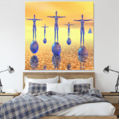 Toekomstige Wereld Canvas Afdruk (Insitu (Slaapkamer))