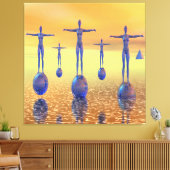 Toekomstige Wereld Canvas Afdruk (Insitu (Woonkamer))