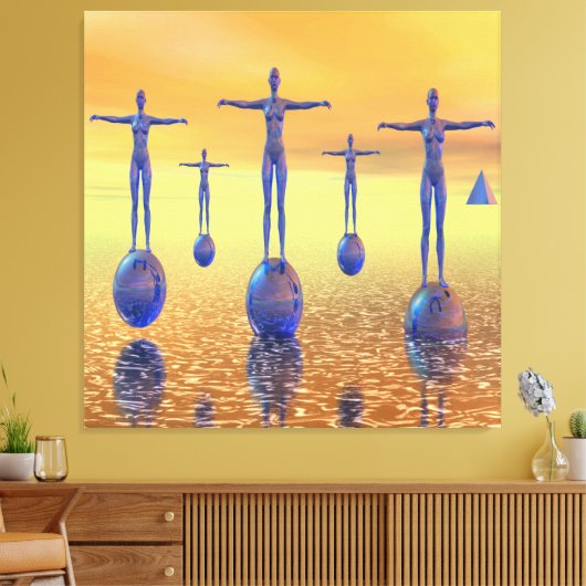 Toekomstige Wereld Canvas Afdruk (Insitu (Woonkamer))