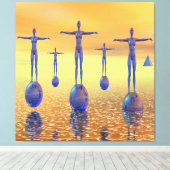 Toekomstige Wereld Canvas Afdruk (Insitu (Houten vloer))