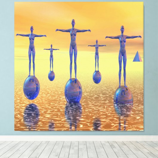 Toekomstige Wereld Canvas Afdruk (Insitu (Houten vloer))