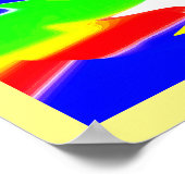 Toekomstige wereld plezier abstracte kunst poster (Hoek)