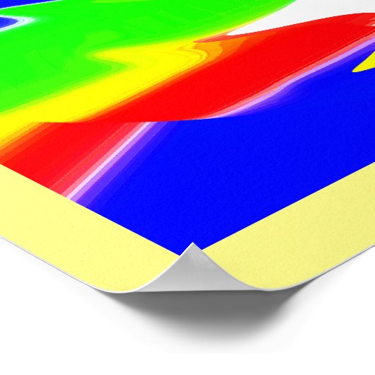 Toekomstige wereld plezier abstracte kunst poster (Hoek)