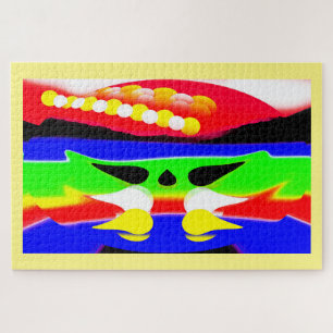 Toekomstige wereldkunst legpuzzel