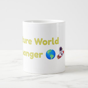 Toekomstige Wereldverbeteraar Inspirerende Kindere Grote Koffiekop