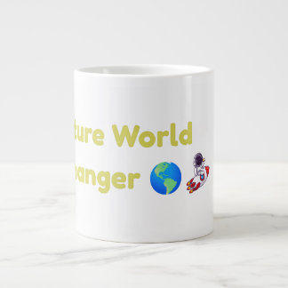 Toekomstige Wereldverbeteraar Inspirerende Kindere Grote Koffiekop