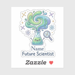 Toekomstige Wetenschapper Gepersonaliseerde Naam B Sticker
