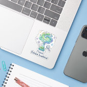 Toekomstige Wetenschapper Gepersonaliseerde Naam B Sticker (Laptop met iPhone)