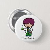 Toekomstige wetenschapper - jongen ronde button 5,7 cm (Voorkant /achterkant)