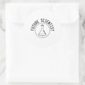 Toekomstige wetenschapper ronde sticker (Tas)