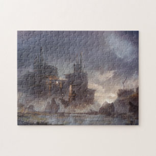 Toekomstige Zee waterwolken Rijn Natuur Scifi Legpuzzel