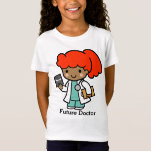 Toekomstige zgn. Doctor-meisje met Xray T-shirt