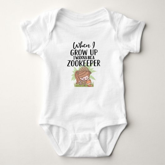 Toekomstige Zookeeper Baby Girl Romper (Voorkant)