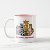 Toekomstige Zookeeper Girl Tweekleurige Koffiemok (Links)