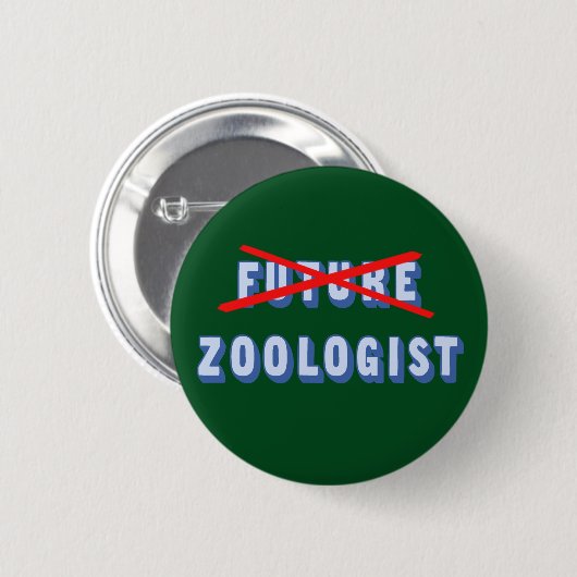 Toekomstige zoöloog niet meer ronde button 5,7 cm (Voorkant /achterkant)