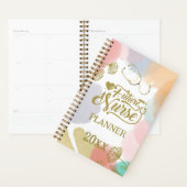 Toekomstige zurengemiddelde Moderne Waterverf Gold Planner (Display)