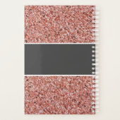 Toekomstige zurenroze Rose Gold Glitter op maat Planner (Achterkant)