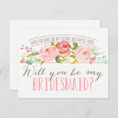 Toekomstige zuster | Bridesmaid Kaart (Voorkant / Achterkant)