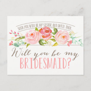 Toekomstige zuster   Bridesmaid Kaart