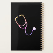 Toekomstige zuster Elegant Modern Pink en Black Planner (Achterkant)