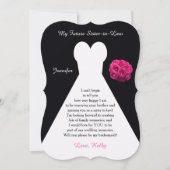 Toekomstige Zuster in de Recht Bruidsmeisje Gedich Kaart (Voorkant)