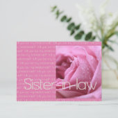 Toekomstige zuster in de wet alstublieft Bridesmai Kaart (Staand voorkant)