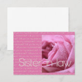 Toekomstige zuster in de wet alstublieft Bridesmai Kaart (Voorkant / Achterkant)